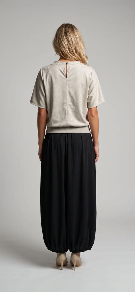 Blusa textura suede