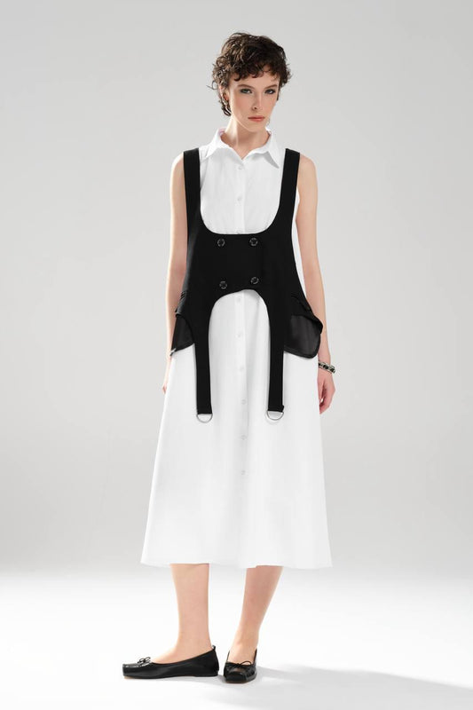 Vestido con chaleco desmontable