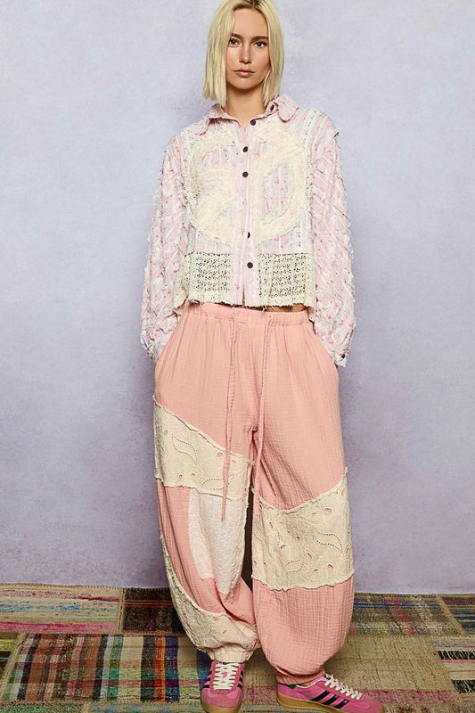 Chamarra ligera multi texturas