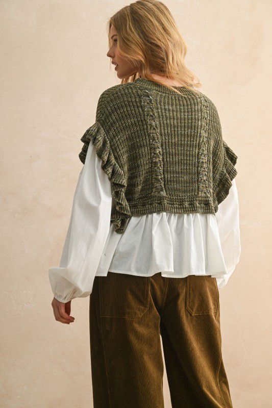 Blusa con simulación de suéter