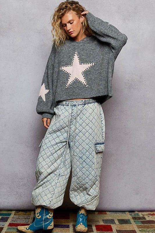 Suéter estrella con estoperoles