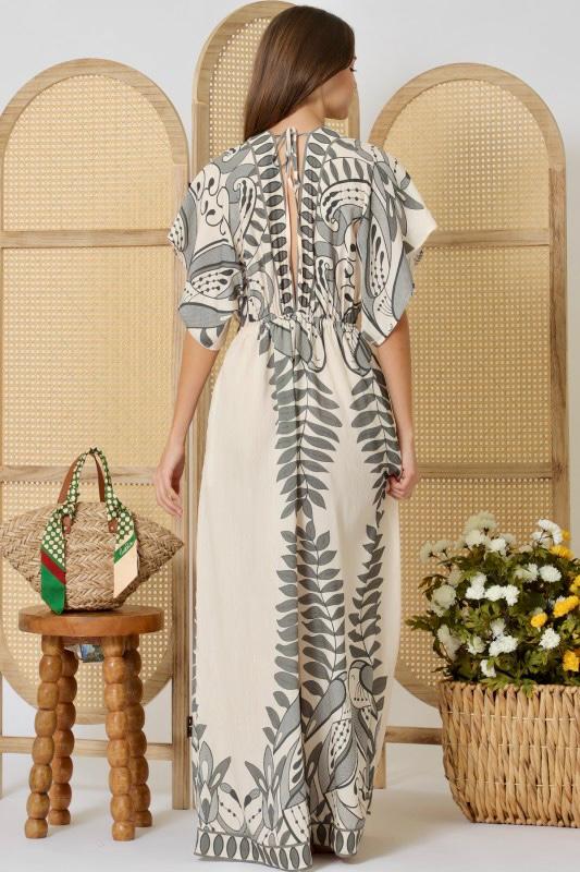 Entero estampado con amarre