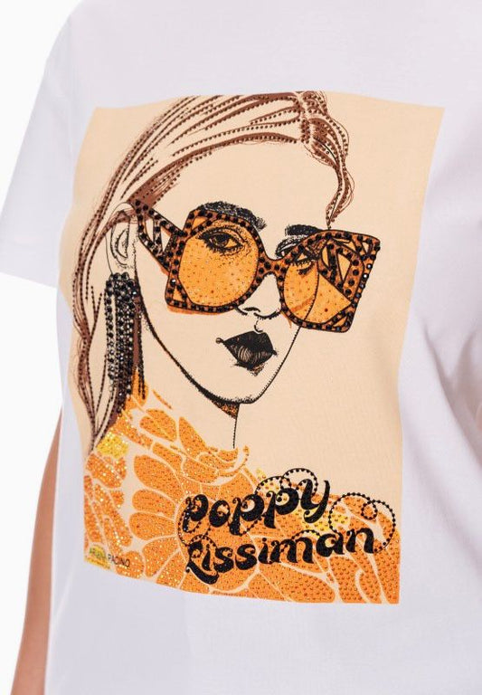 Camiseta lentes estampada