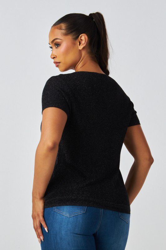 Blusa de punto con brillos