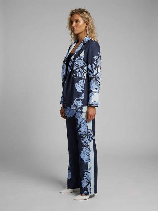 Set de saco y pantalón estampado flores