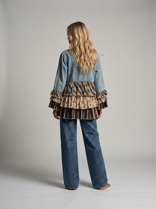 Ensamble mezclilla con telas