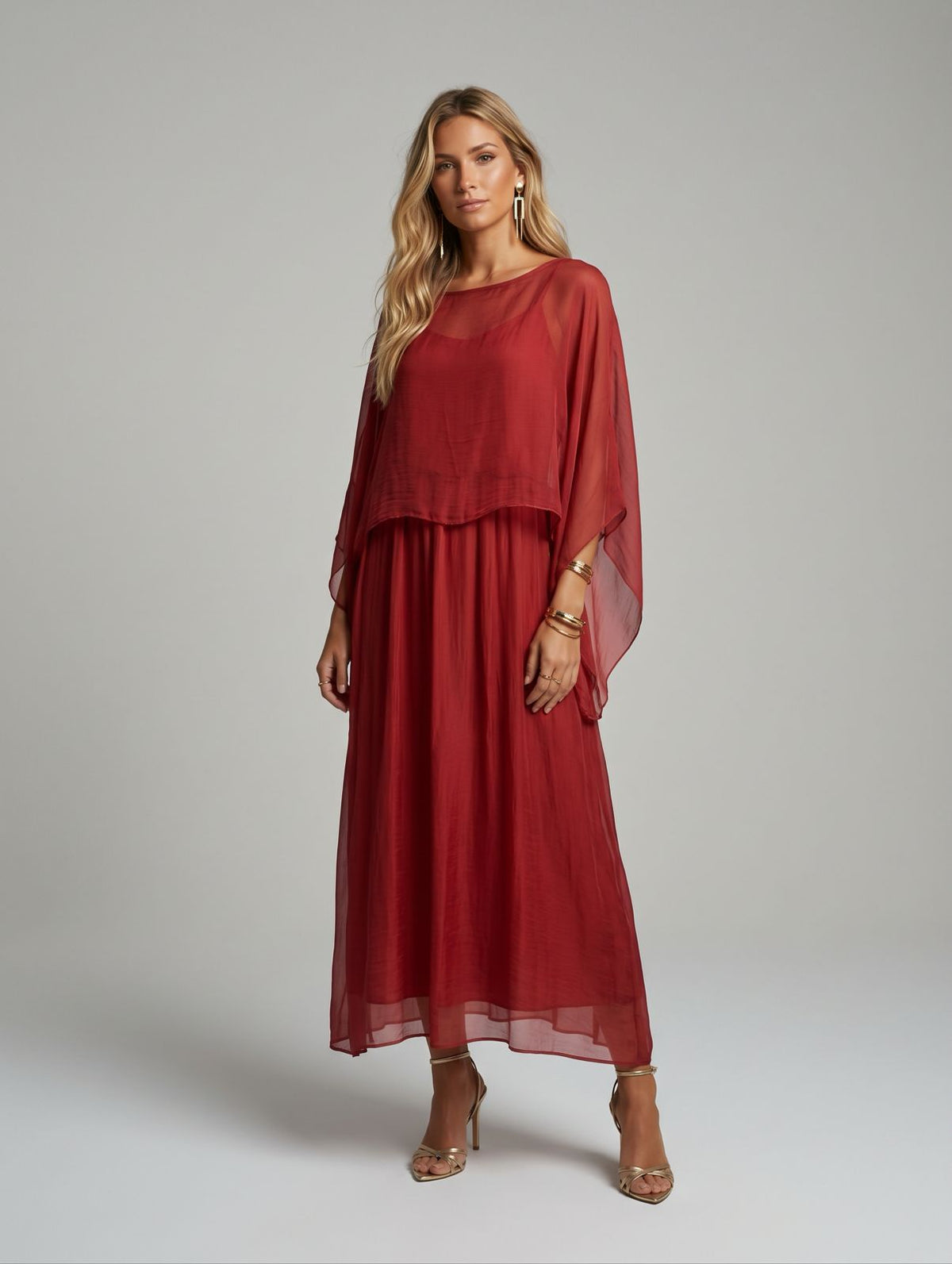 Vestido seda 2 piezas