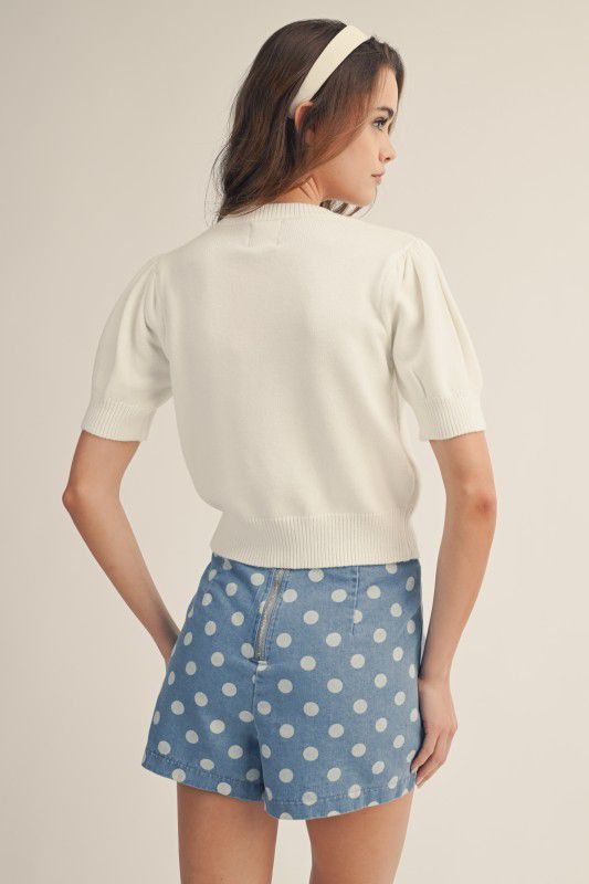 Blusa de punto perrito
