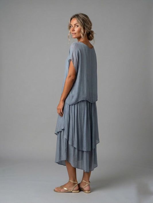 Vestido de seda pisos