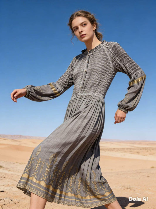 Vestido con resorte en talle