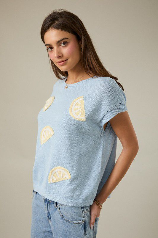 Blusa tejida limones