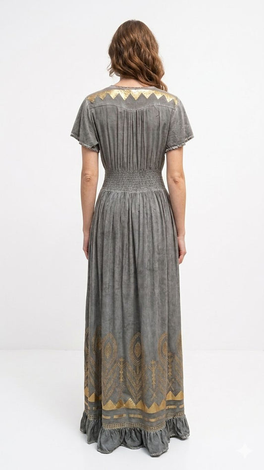 Vestido estampado foil