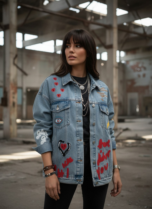 Camisola con parches y bordados