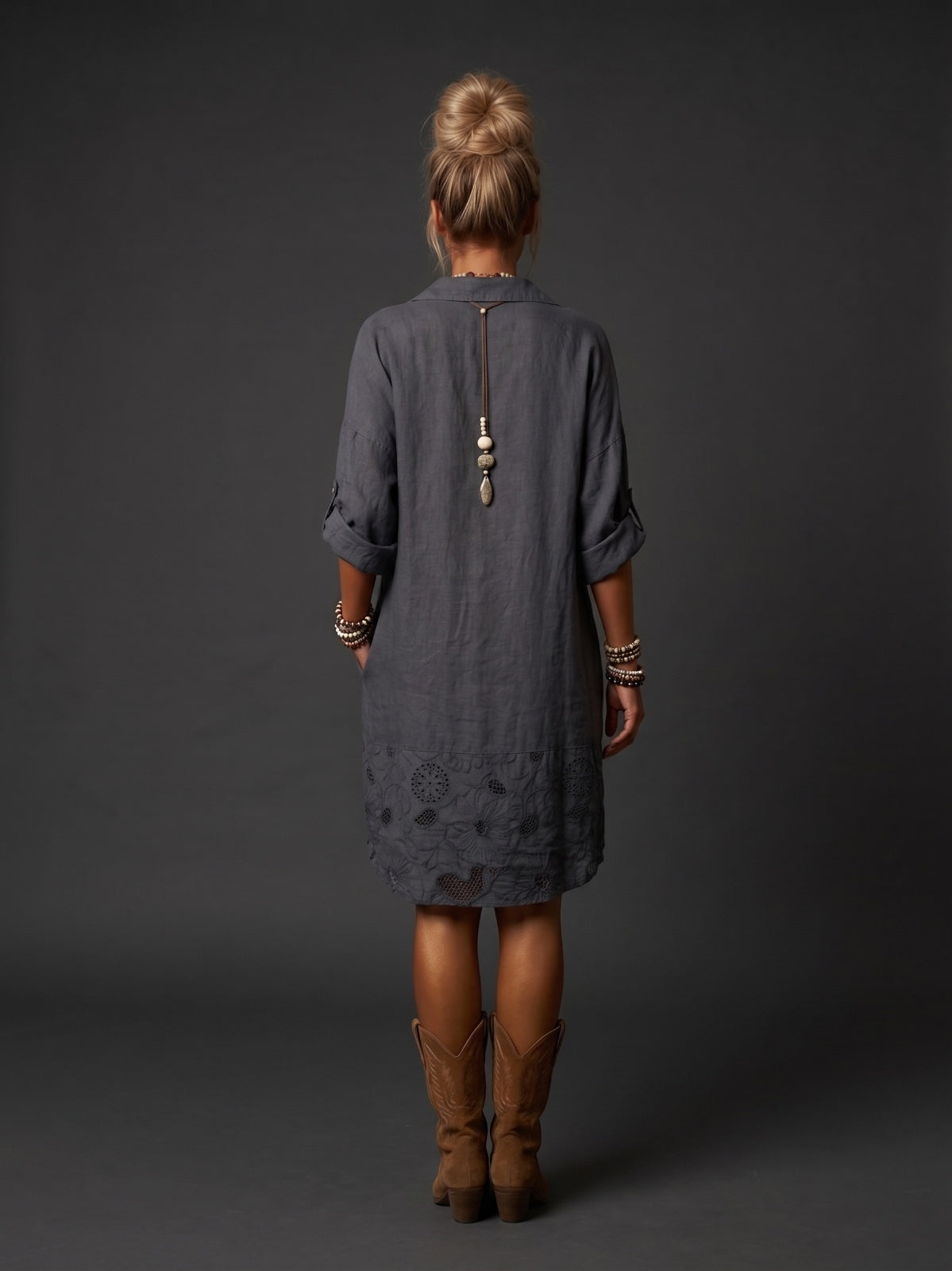 Vestido camisero estampado