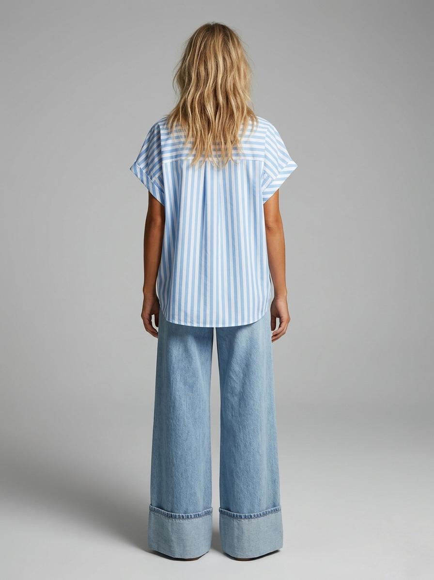 Blusa a rayas moño