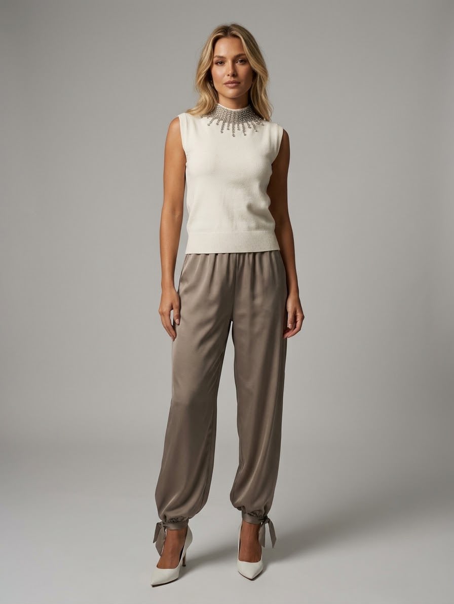 Pantalón amarre tobillo
