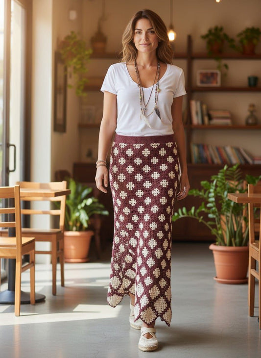 Falda de crochet sirena