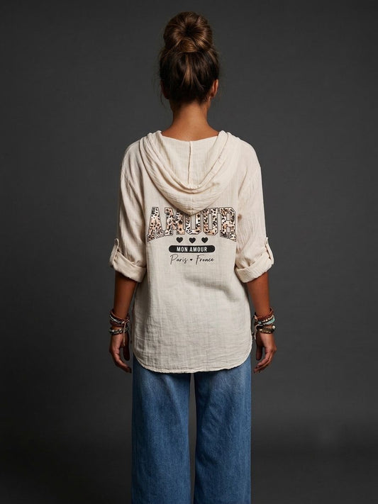 Camisa capucha AMOUR