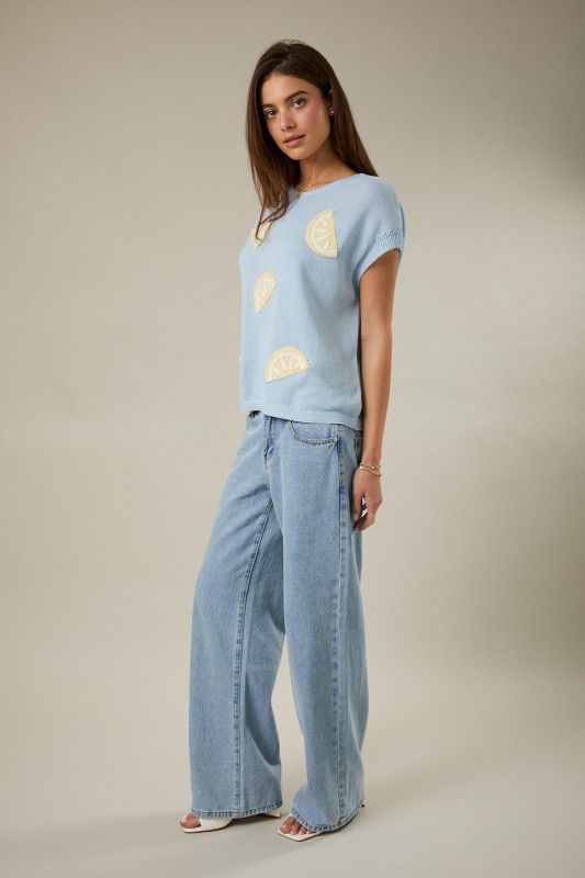 Blusa tejida limones