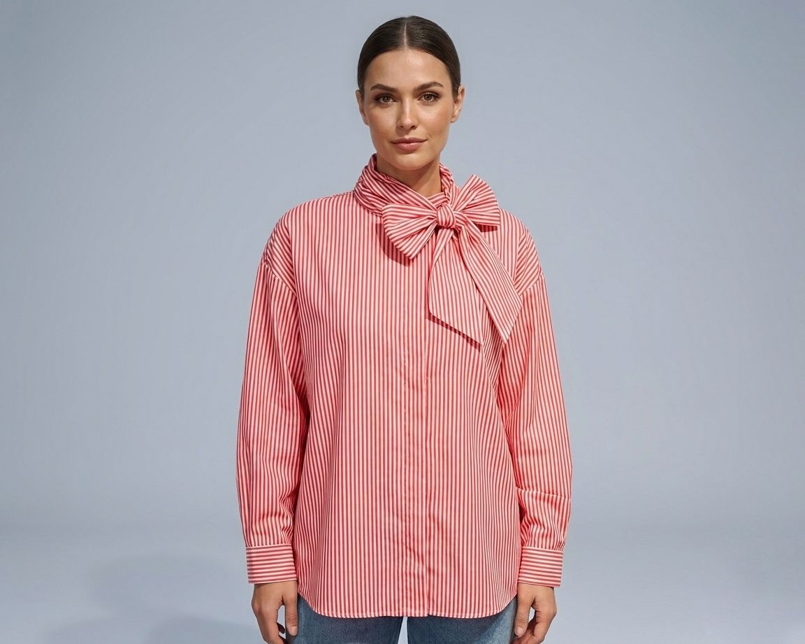 Camisa a rayas moño