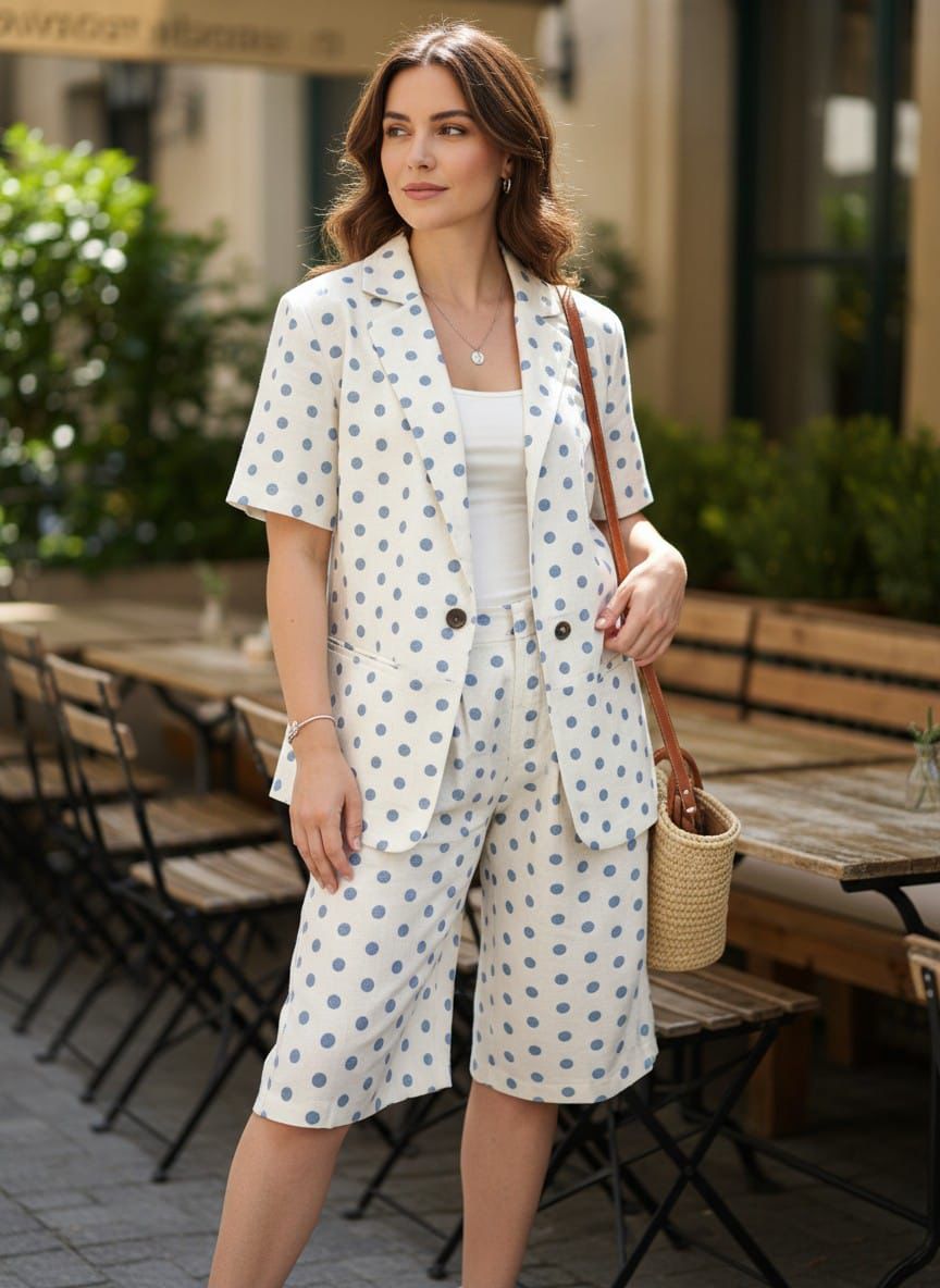 Set de lunares de saco y bermudas