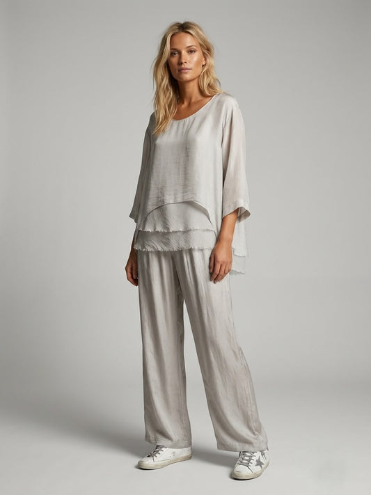 Blusa seda gajos