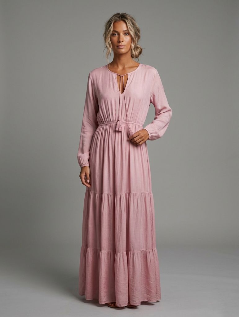 Vestido de seda con cortes