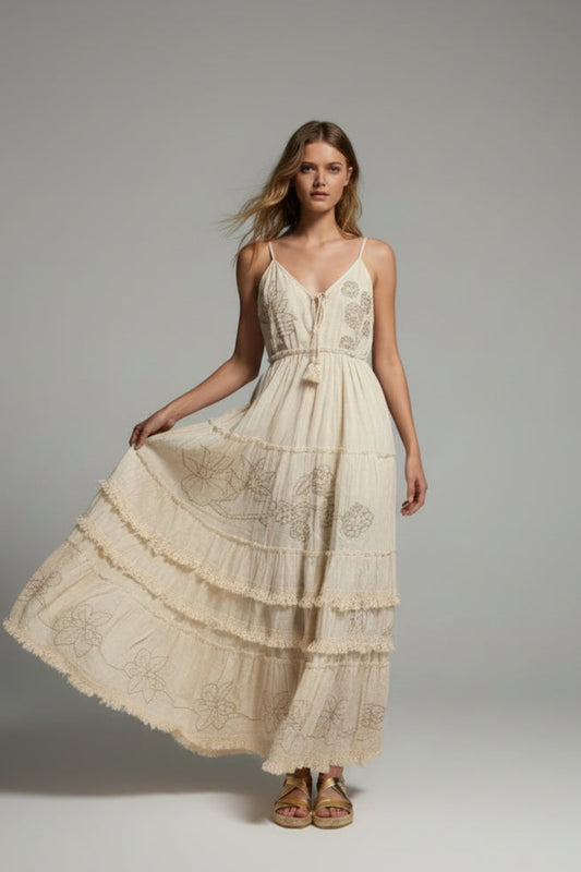 Vestido con barbas
