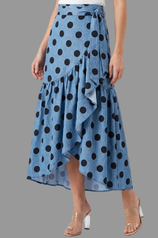 Falda cruzada lunares