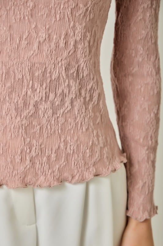 Blusa mesh punto cerrado