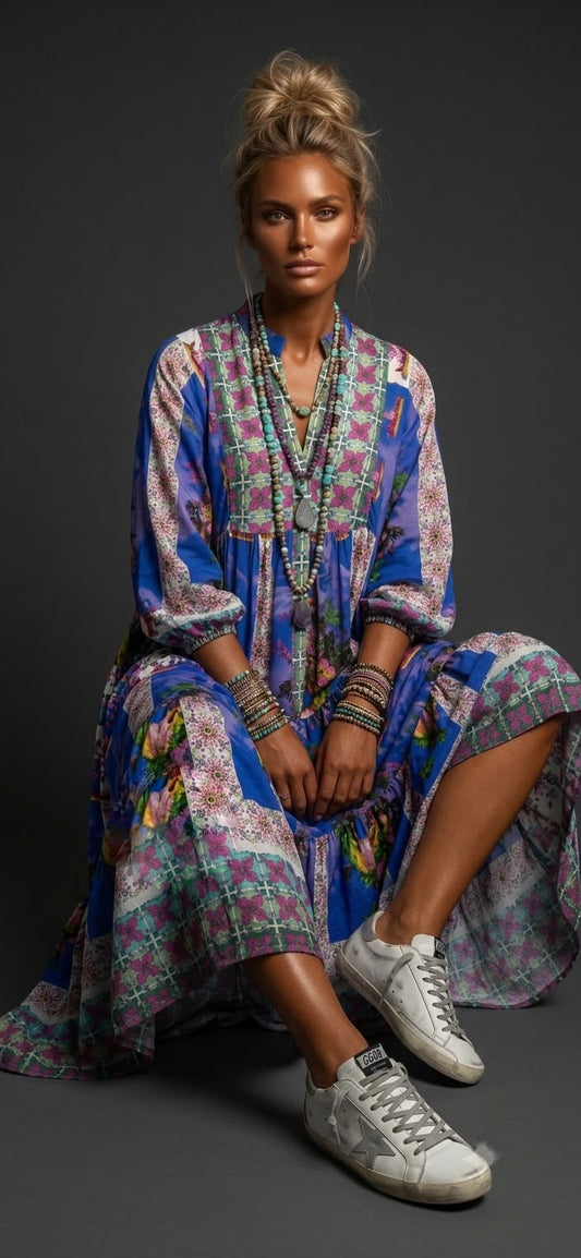 Vestido estampado flores