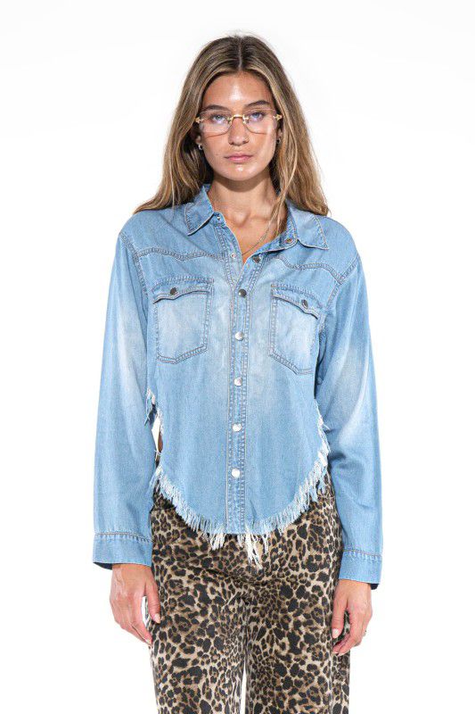 Camisa tencel asimétrica