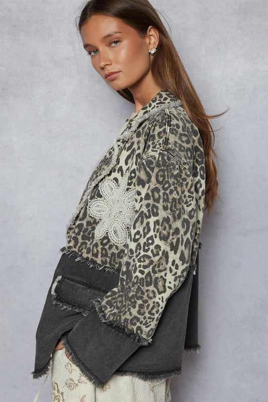 Saco estampado con crochet