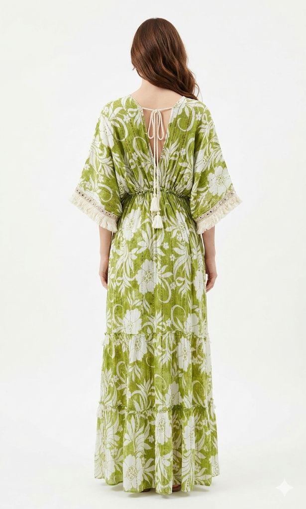 Vestido flores de hilo
