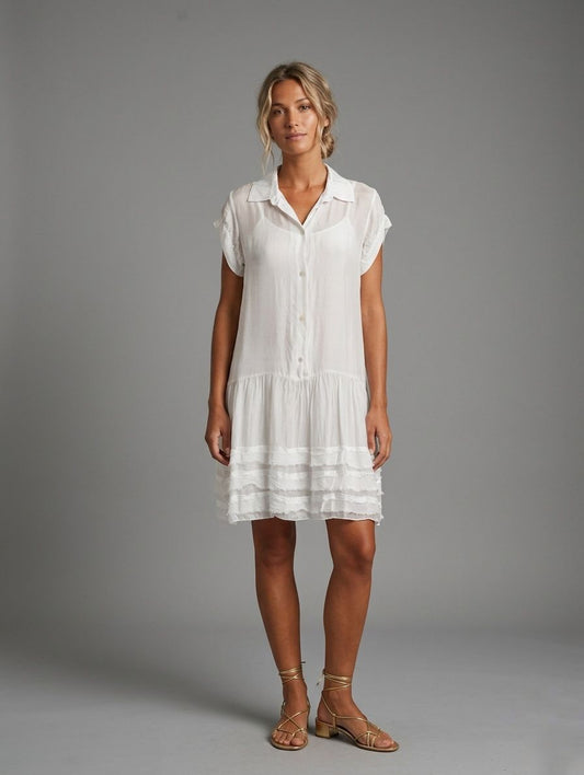 Vestido de seda corto