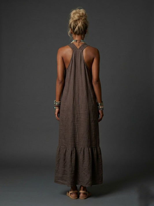 Vestido lino halter