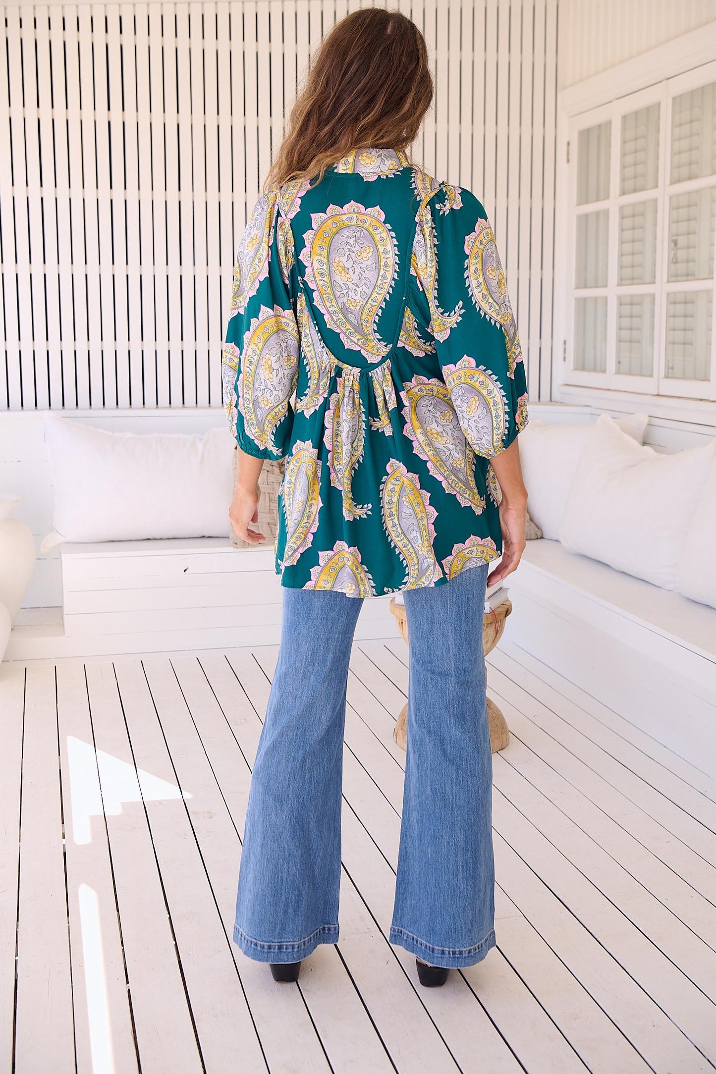 Blusa estampada maxi peaslys