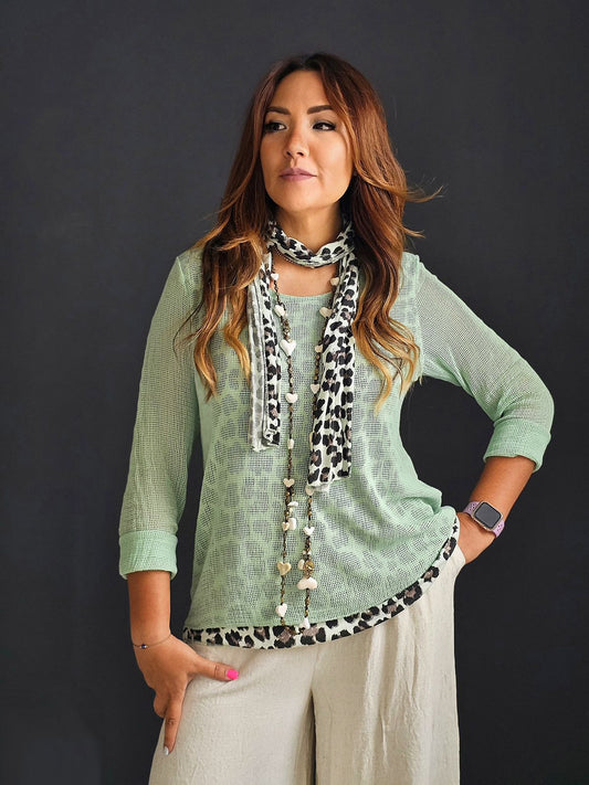 Blusa Doble animal print