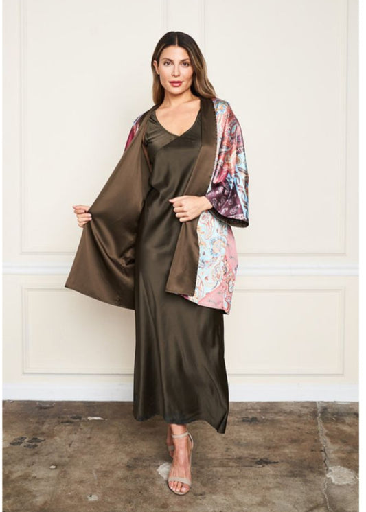 Kimono doble vista bordado