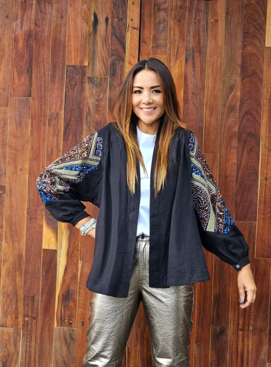 Ensamble con bordado y lentejuela