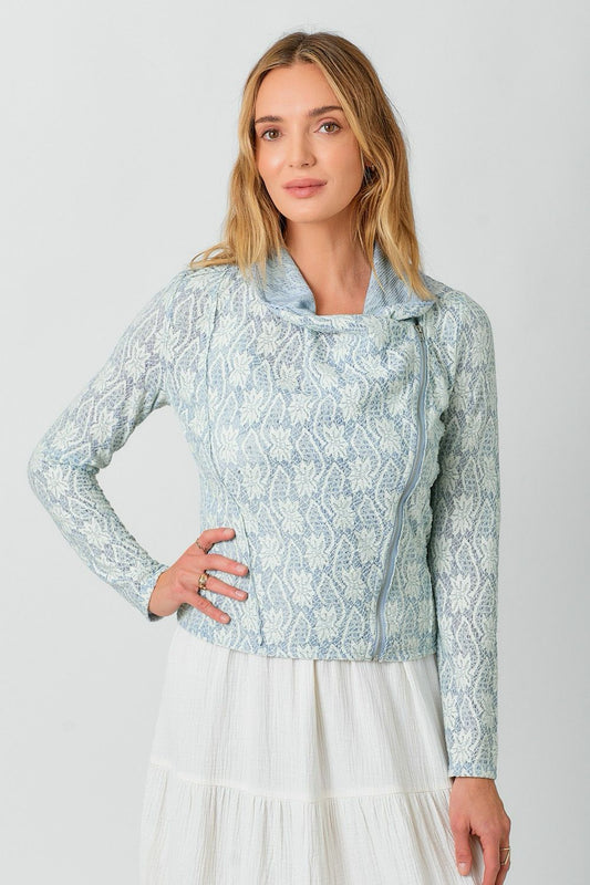 Chamarra ligera de tipo encaje