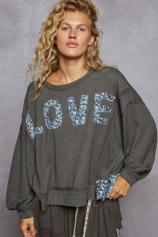 Blusa corte sudadera LOVE