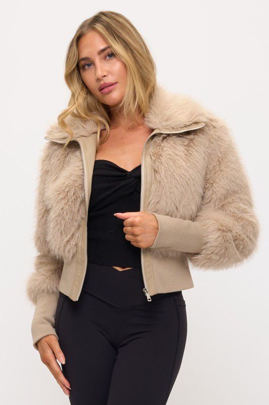 Chamarra de pelo suave