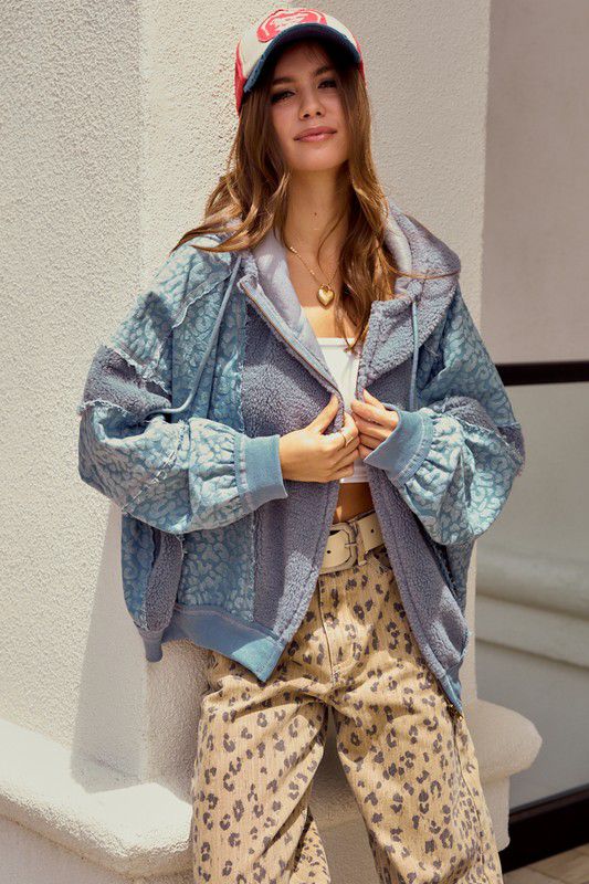 Chamarra ligera multitexturas