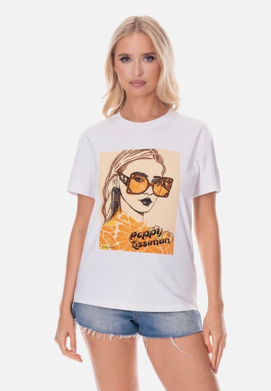 Camiseta lentes estampada
