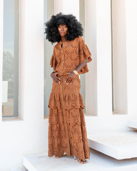 Set de blusa y falda bordado