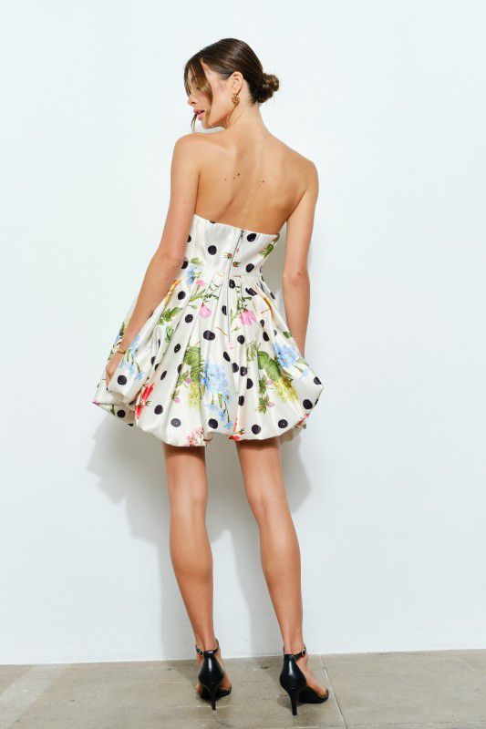 Vestido globo estampado