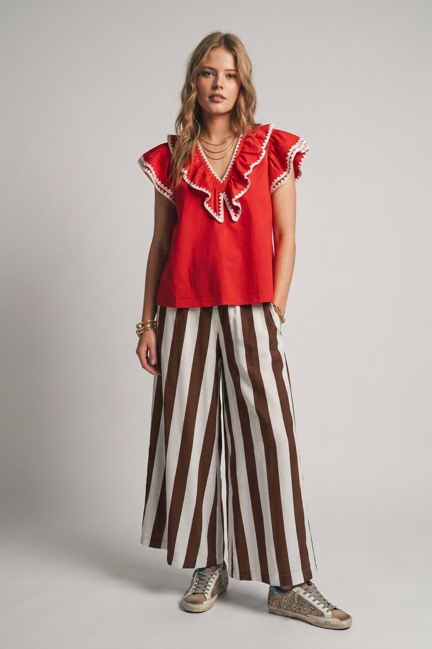 Blusa ribete en contraste