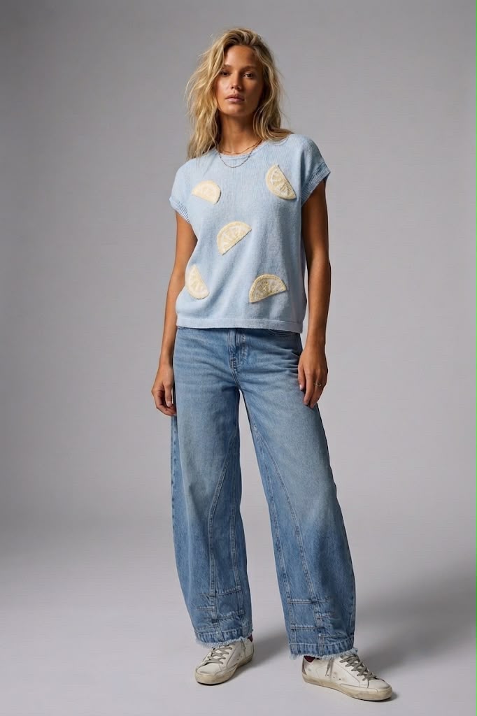 Blusa tejida limones