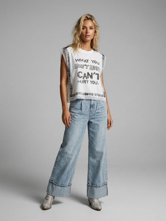 Camiseta con organza